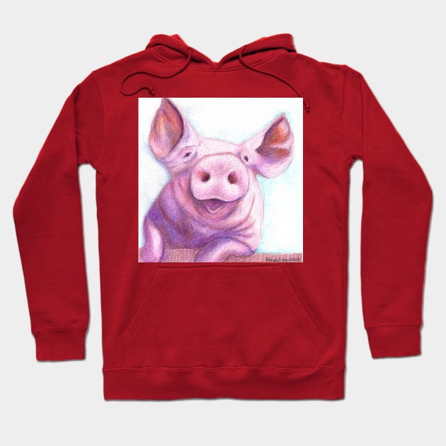 Farmland Pig Hoodie by ReneeDixonArt